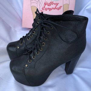 Jeffrey Campbell All Black Leather LITAs